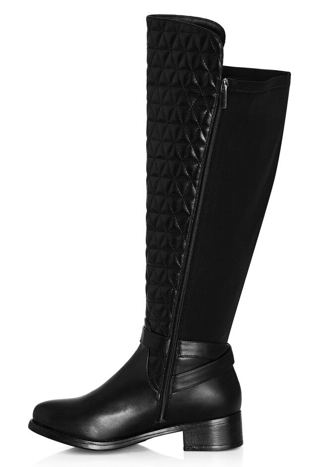 Diana Wide Fit Tall Boot, BLACK, alternate image number null