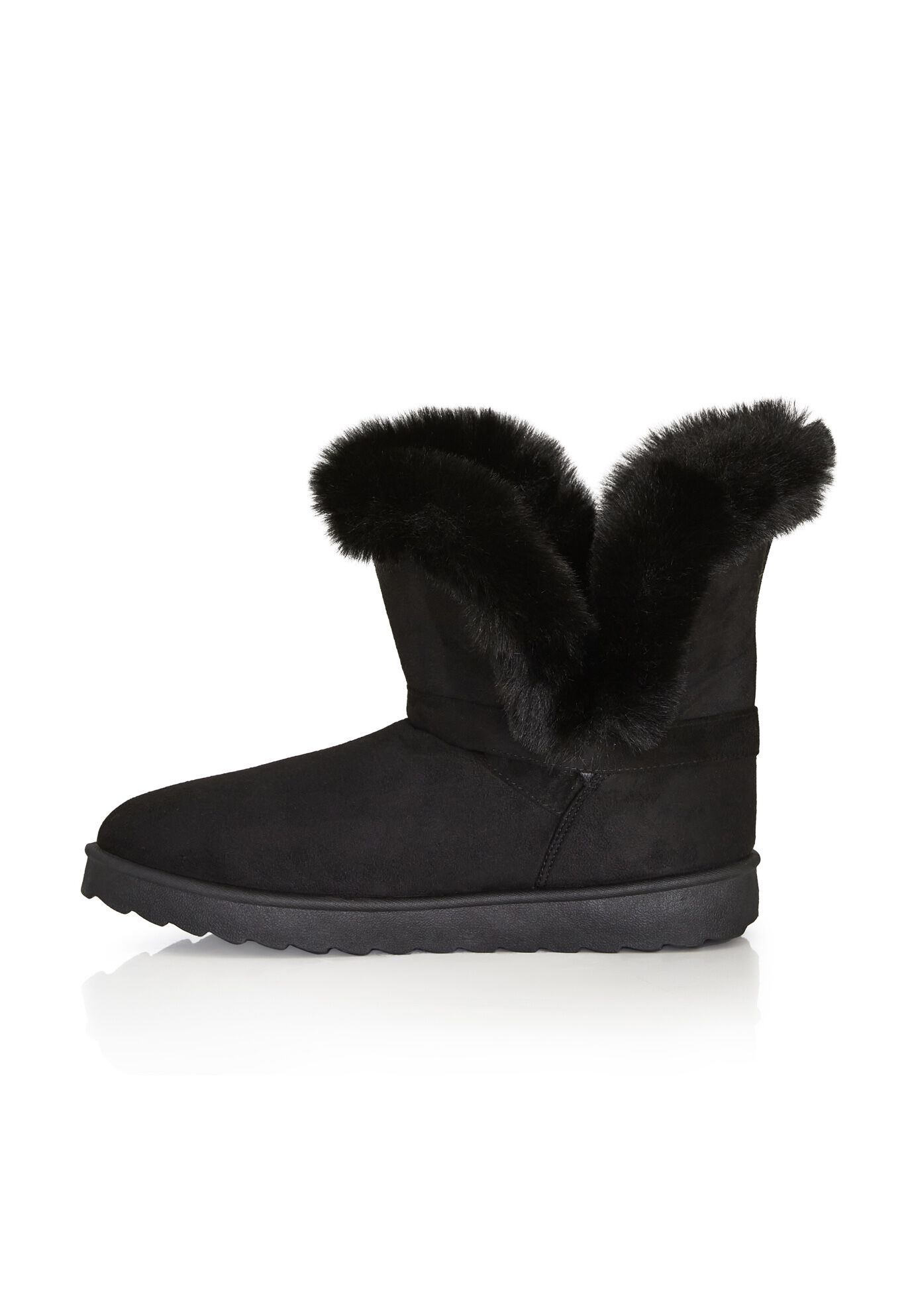 WIDE FIT Pippa Hug Boot, BLACK, alternate image number 3
