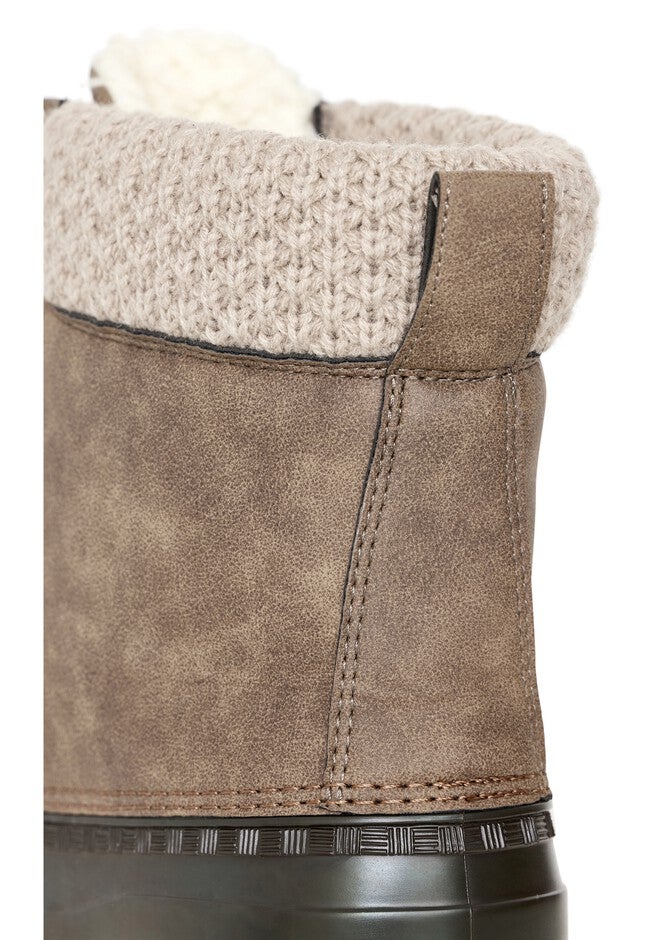 Lexi Sweater Trim Weather Boot, BROWN TAN, alternate image number null