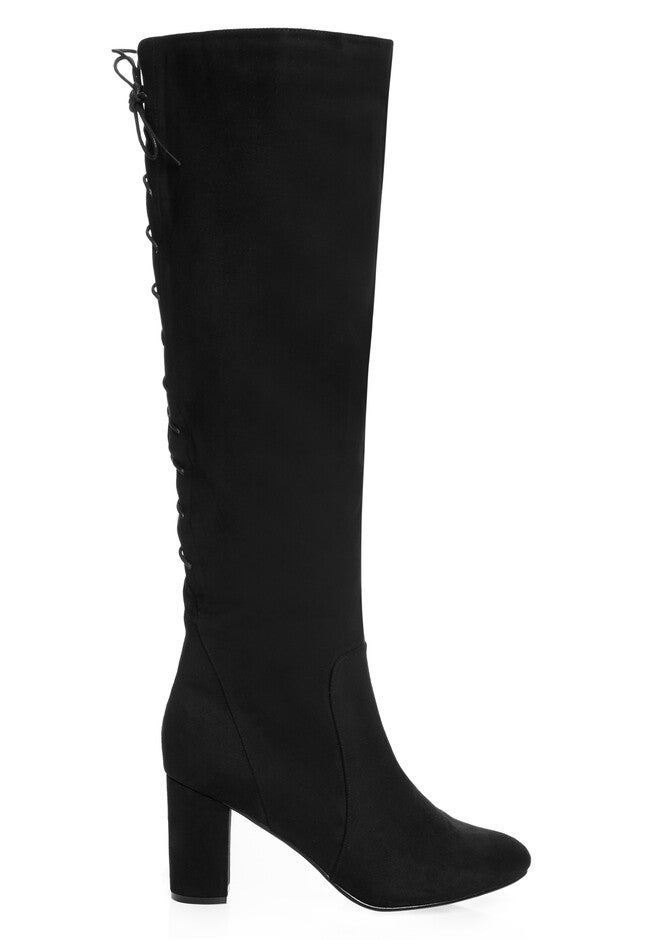 WIDE FIT Perry Knee High Boot - black, BLACK, on-hover image number 1