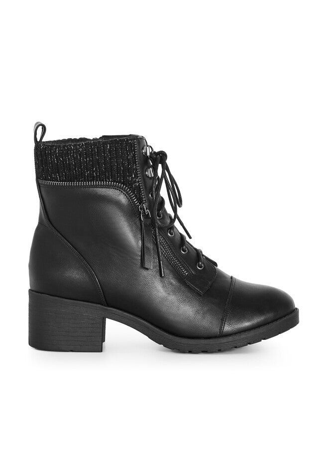 WIDE FIT Rita Ankle Boot, BLACK, on-hover image number null