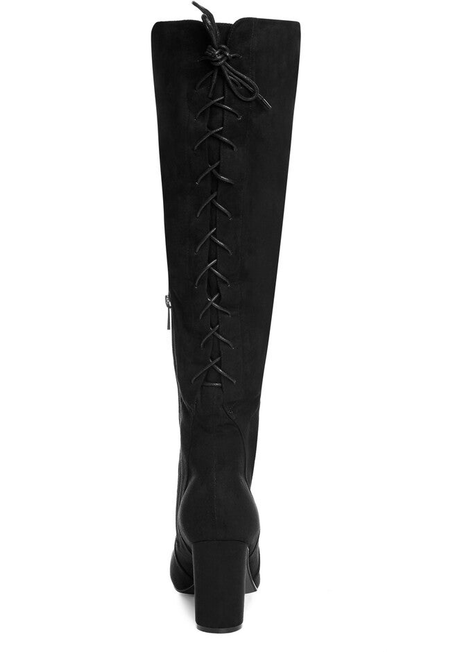 WIDE FIT Perry Knee High Boot - black, BLACK, alternate image number 4