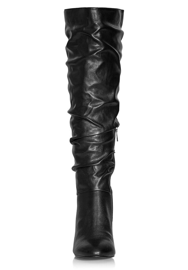 WIDE FIT Petra Sleek Knee Boot - black, BLACK, alternate image number 3