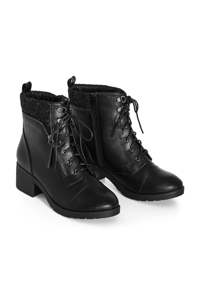 WIDE FIT Rita Ankle Boot, BLACK, alternate image number null