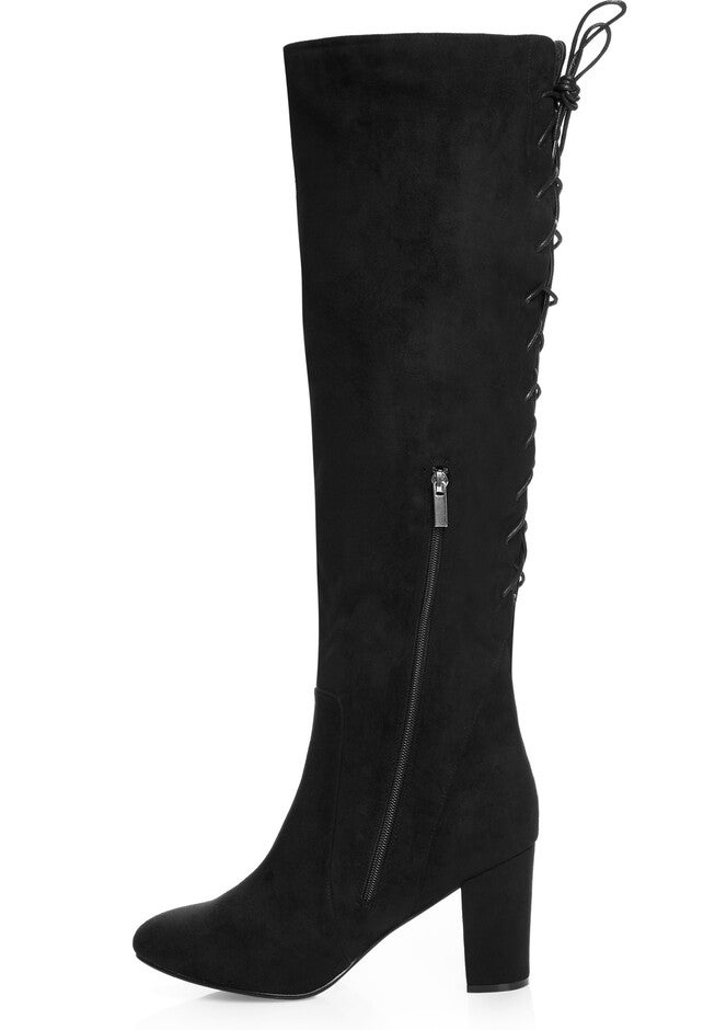 WIDE FIT Perry Knee High Boot - black, BLACK, alternate image number 2