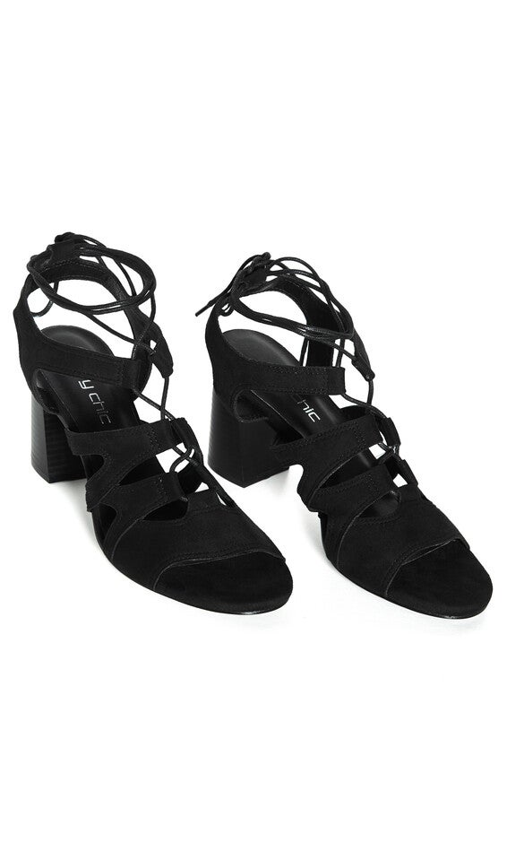 WIDE FIT Strap Lacey Heel - black, BLACK, alternate image number null