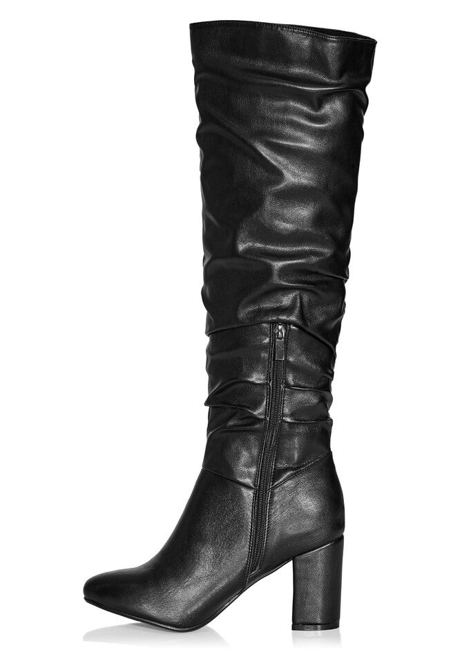 WIDE FIT Petra Sleek Knee Boot - black, BLACK, alternate image number 2
