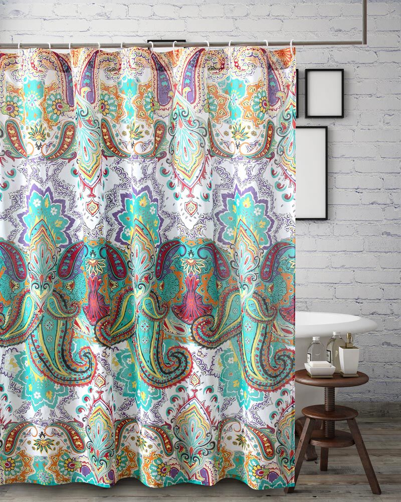 Nirvana Bath and Shower Curtain, TEAL, alternate image number 3