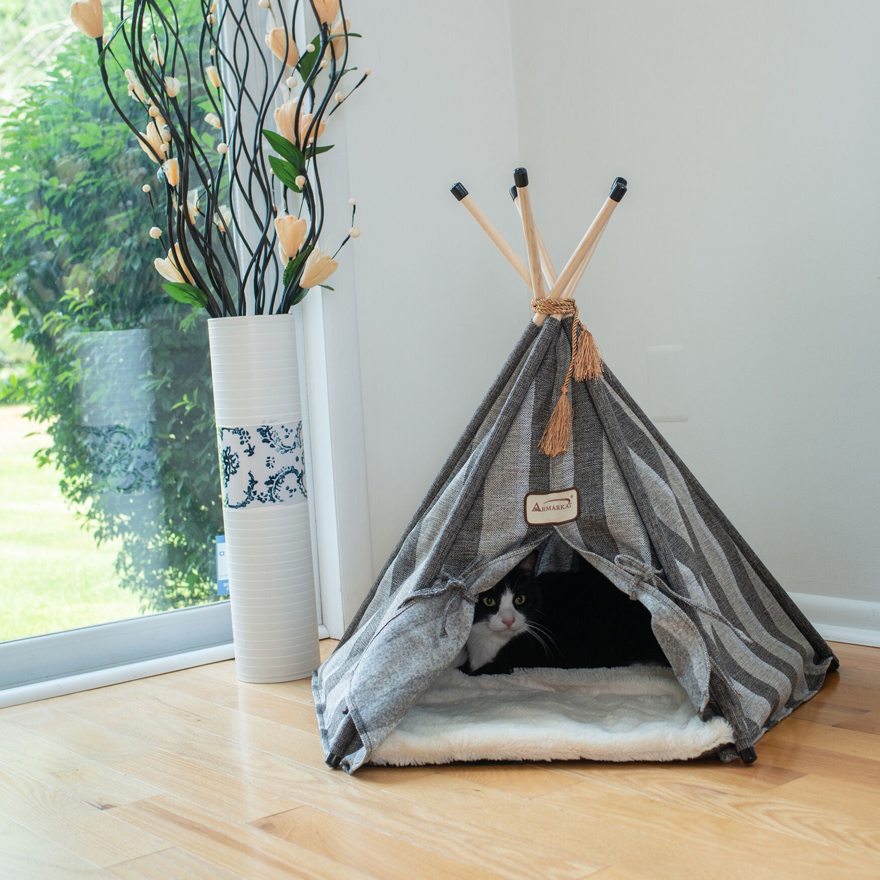 Striped Teepee Cat Dog Bed, , alternate image number 2