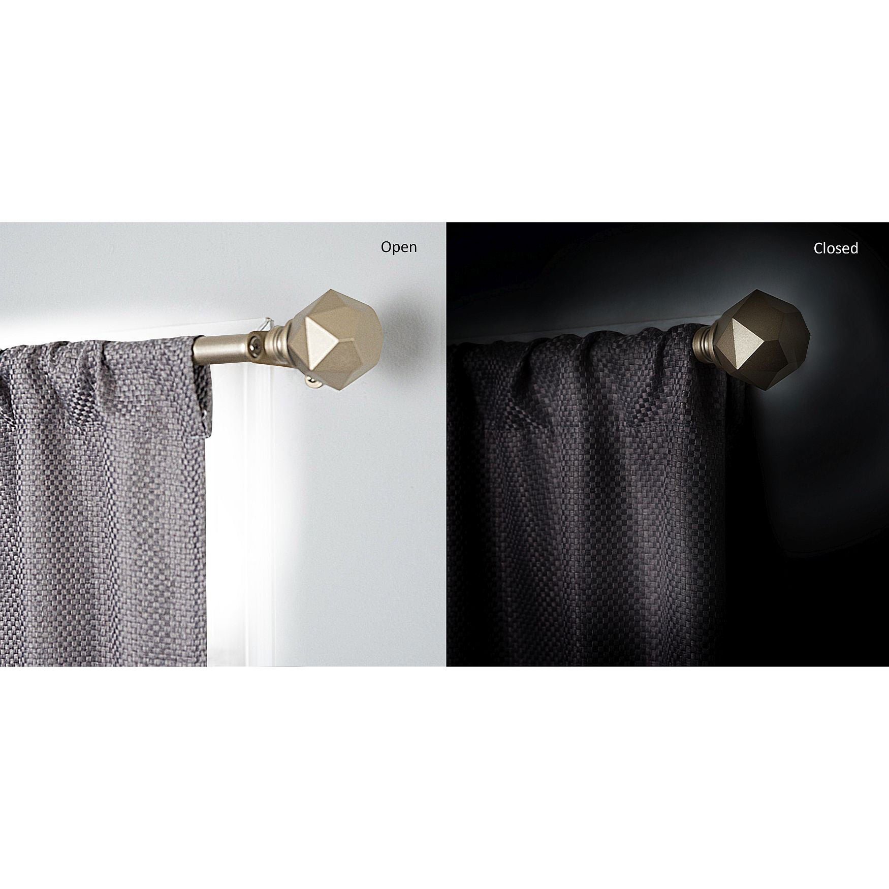 Innovative Decorative Room Darkening Wrap Around Rod & Finial 48-86, , alternate image number 2