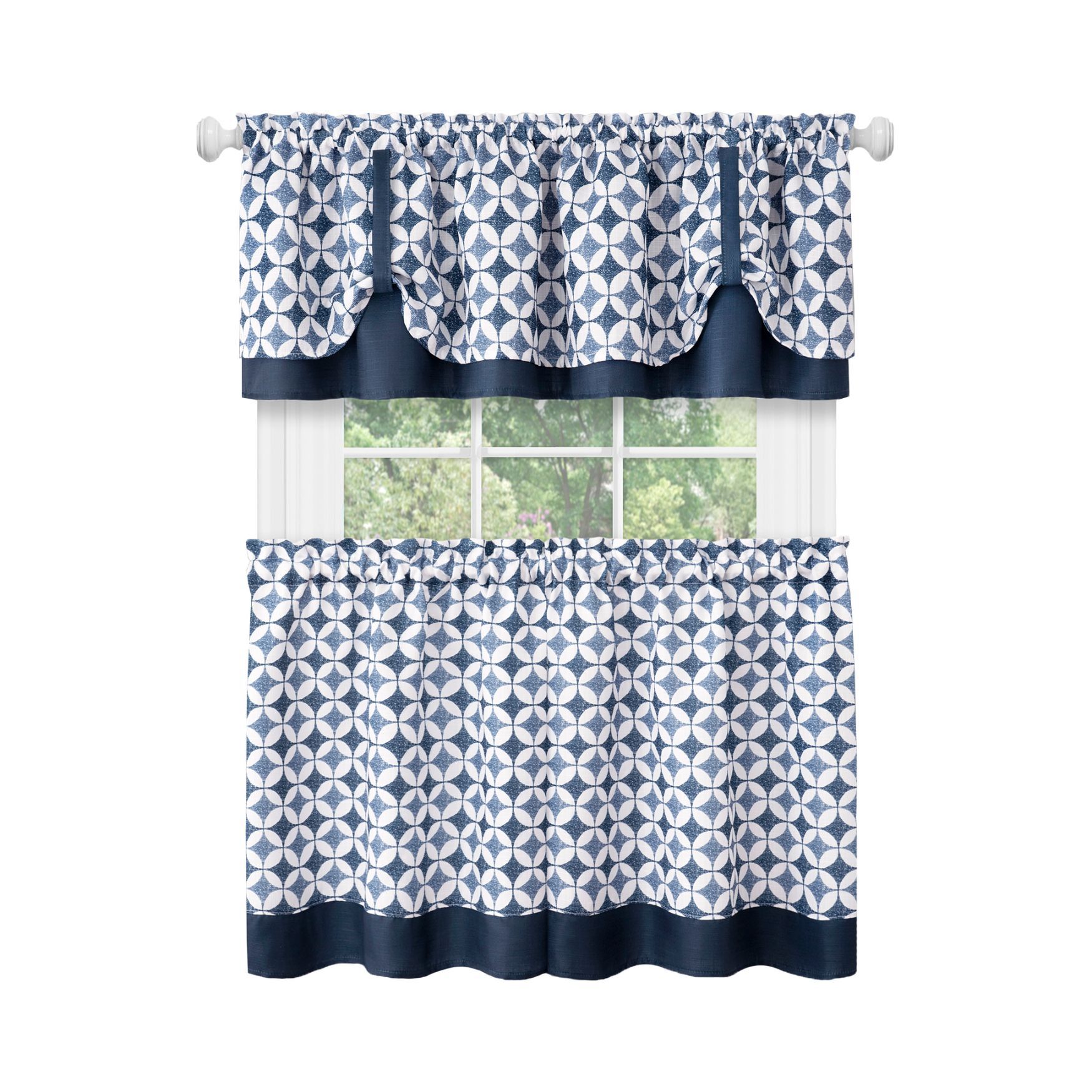 Callie Window Curtain Tier Pair and Valance Set - 58x24, , alternate image number 4