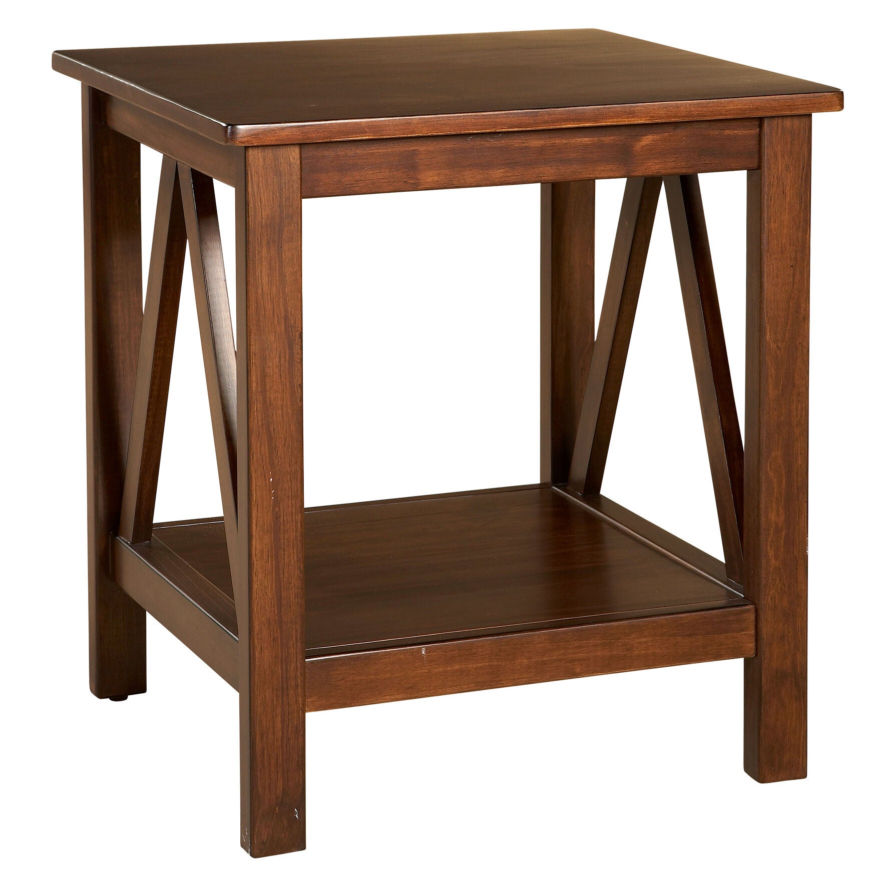 Traymore END TABLE ANTIQUE, ANTIQUE TOBACCO, hi-res image number 0