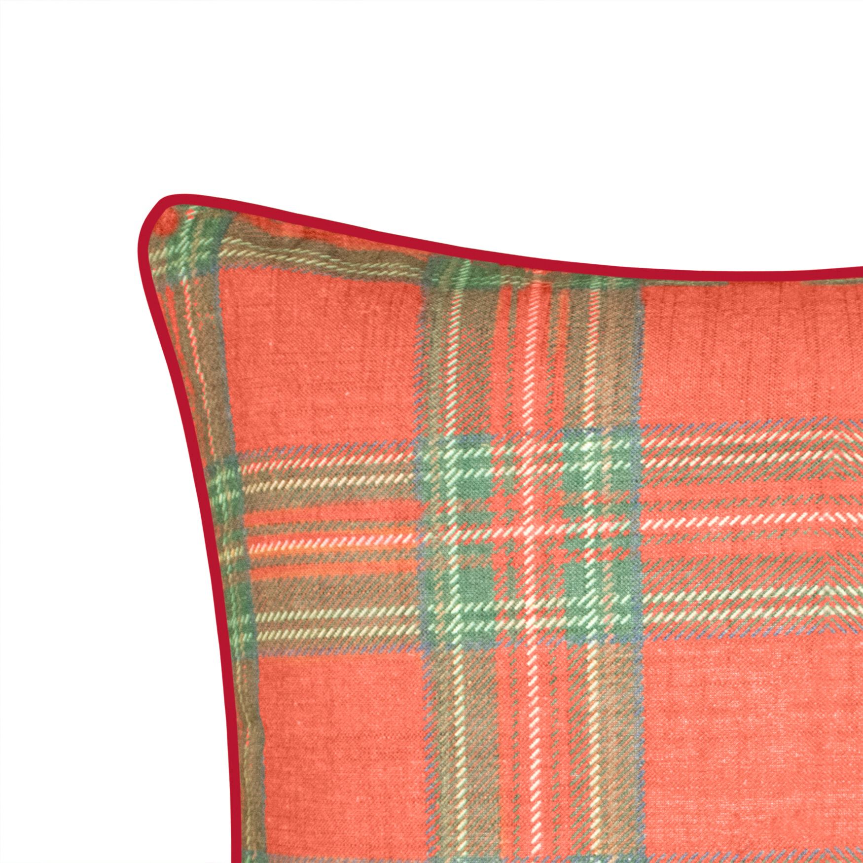 Holiday Christmas Plaid Reindeer Girlfriend Decorative Pillow , , alternate image number 4