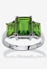 Sterling Silver 3 Square Simulated Birthstone Ring, AUGUST, hi-res image number null