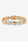 Gold-Plated Round Elephant Charm Bracelet Cubic Zirconia, GOLD, hi-res image number null