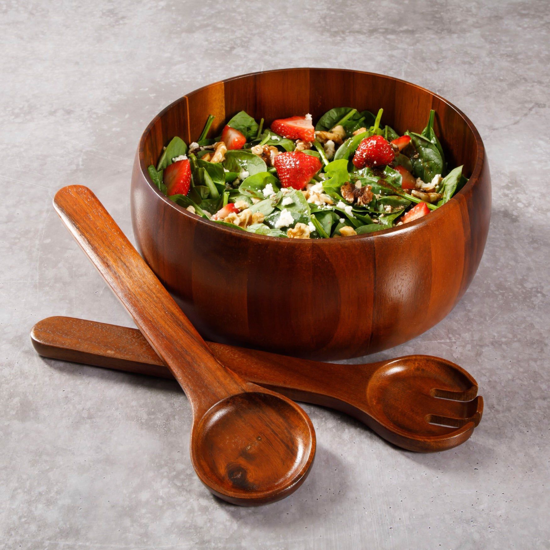 3-Piece Acacia Wood Salad Bowl Set