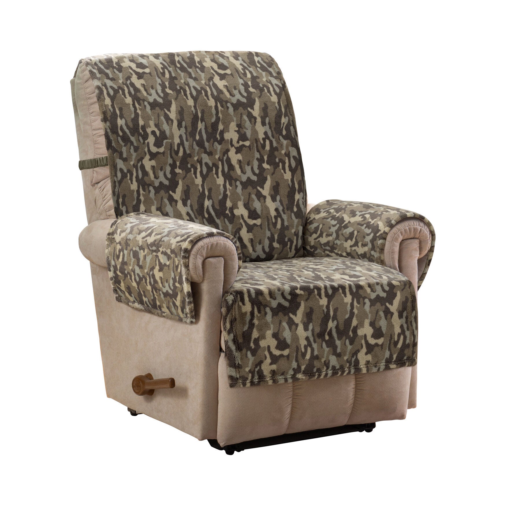Camo Plush Recliner Furniture Cover, , on-hover image number 1