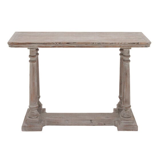 Light Brown Rustic Wood Console Table, 30 x 52, LIGHT BROWN, hi-res image number 0