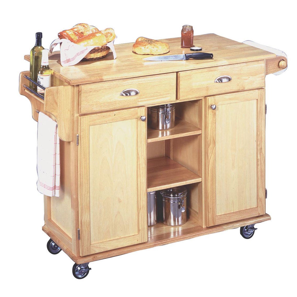 Napa Kitchen Cart, WOOD, hi-res image number 0