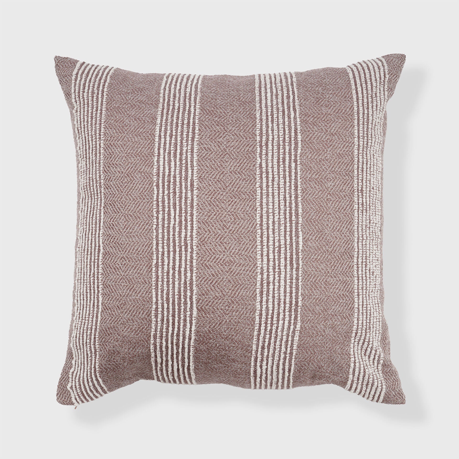 Euro Stripe Textured Throw Pillow, DUSTY PINK, hi-res image number 0