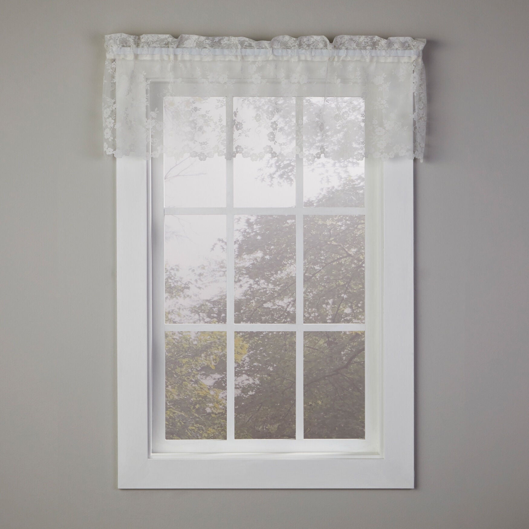 Petite Fleur Lace Valance, IVORY, hi-res image number 0