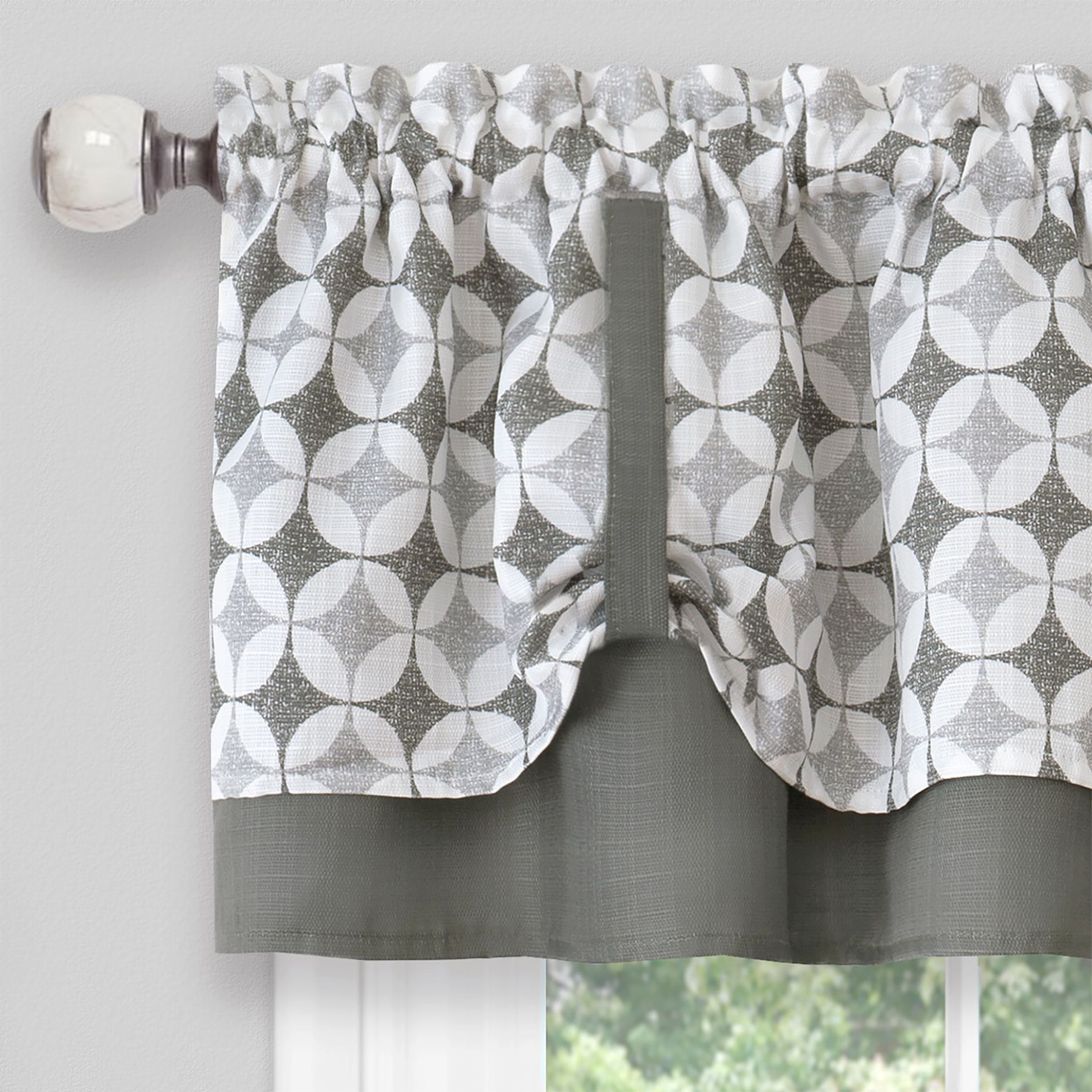 Callie Window Curtain Tier Pair and Valance Set - 58x24, , alternate image number 2