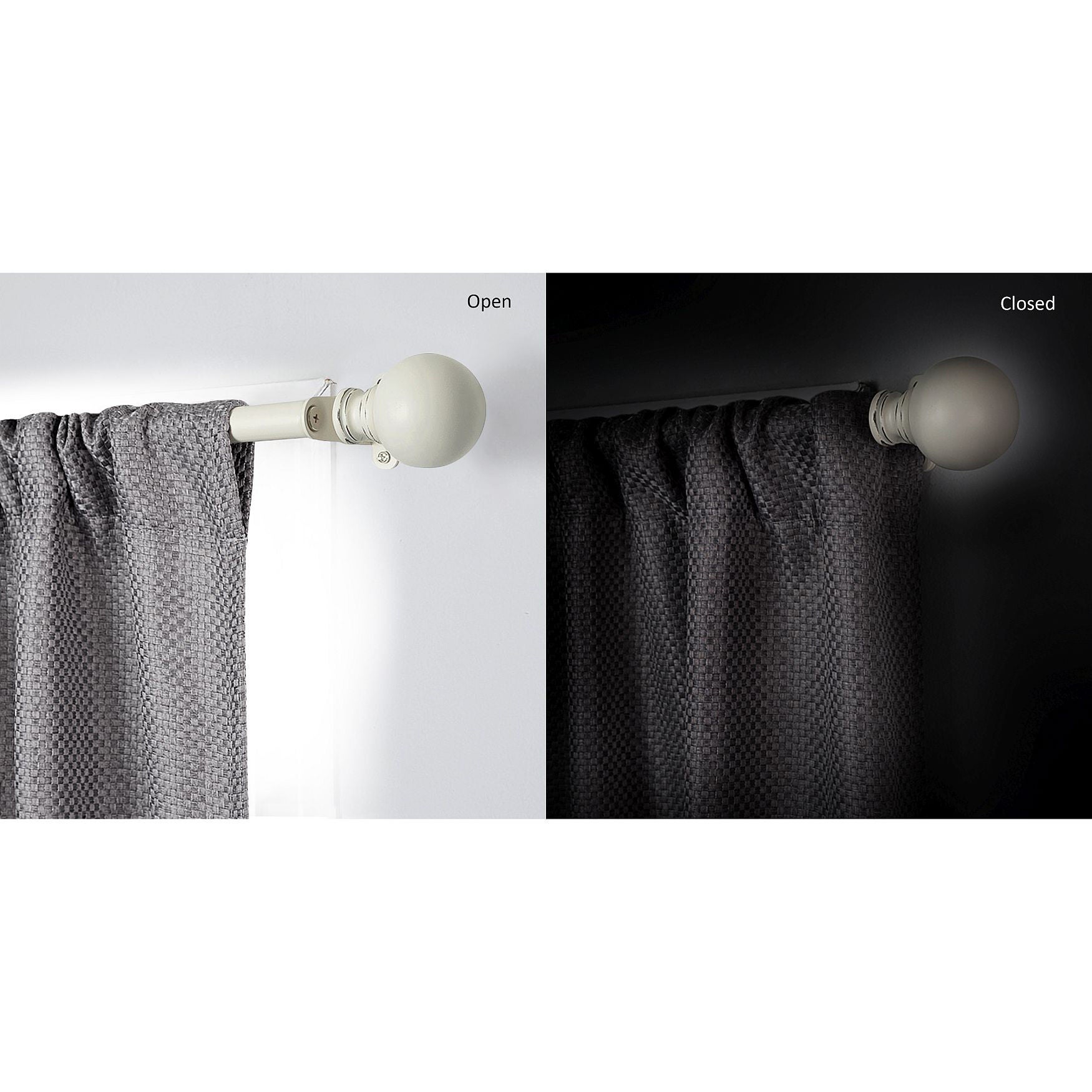 Innovative Decorative Room Darkening Wrap Around Rod & Finial 48-86, , alternate image number 17