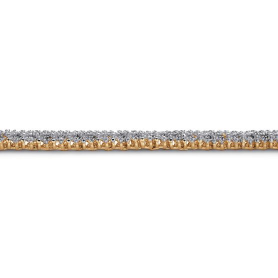 Yellow Gold Plated Round Genuine Diamond Tennis Bracelet (7/8 cttw) (IJ Color, I2-I3 Clarity), , alternate image number null