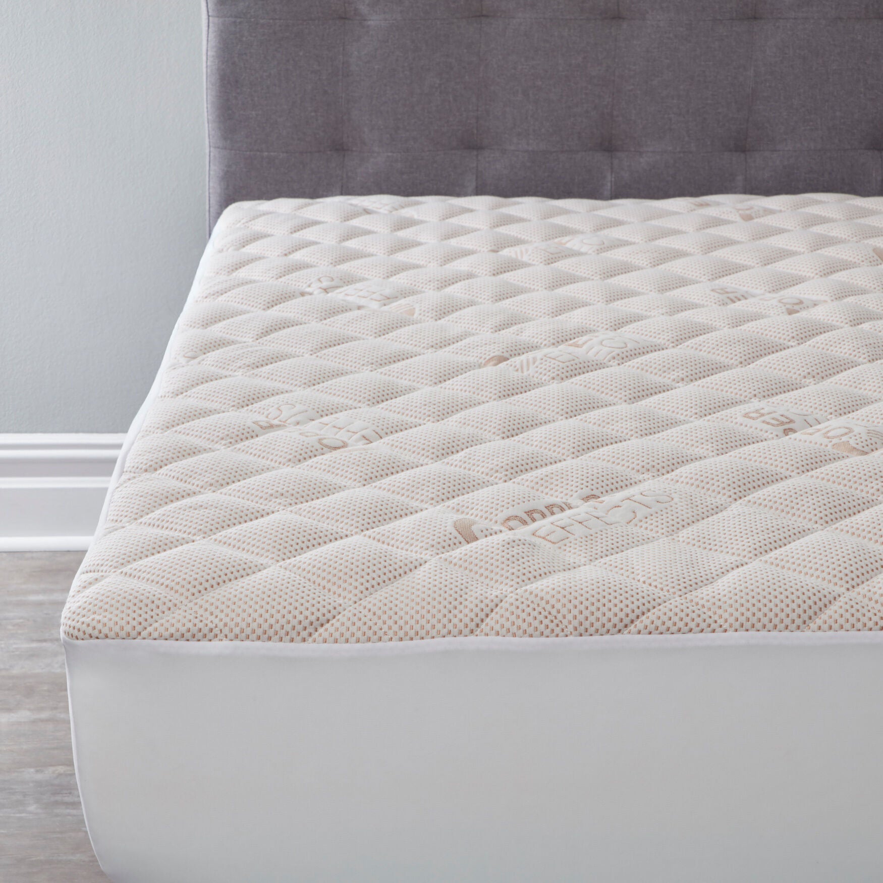 Copper Effects Mattress Pad, WHITE, hi-res image number 0