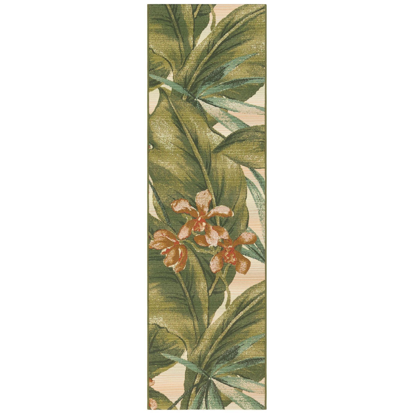 Liora Manne Marina Tropical Leaf Indoor/Outdoor Rug 23 inchesX7 feet 6 inches, , alternate image number 3