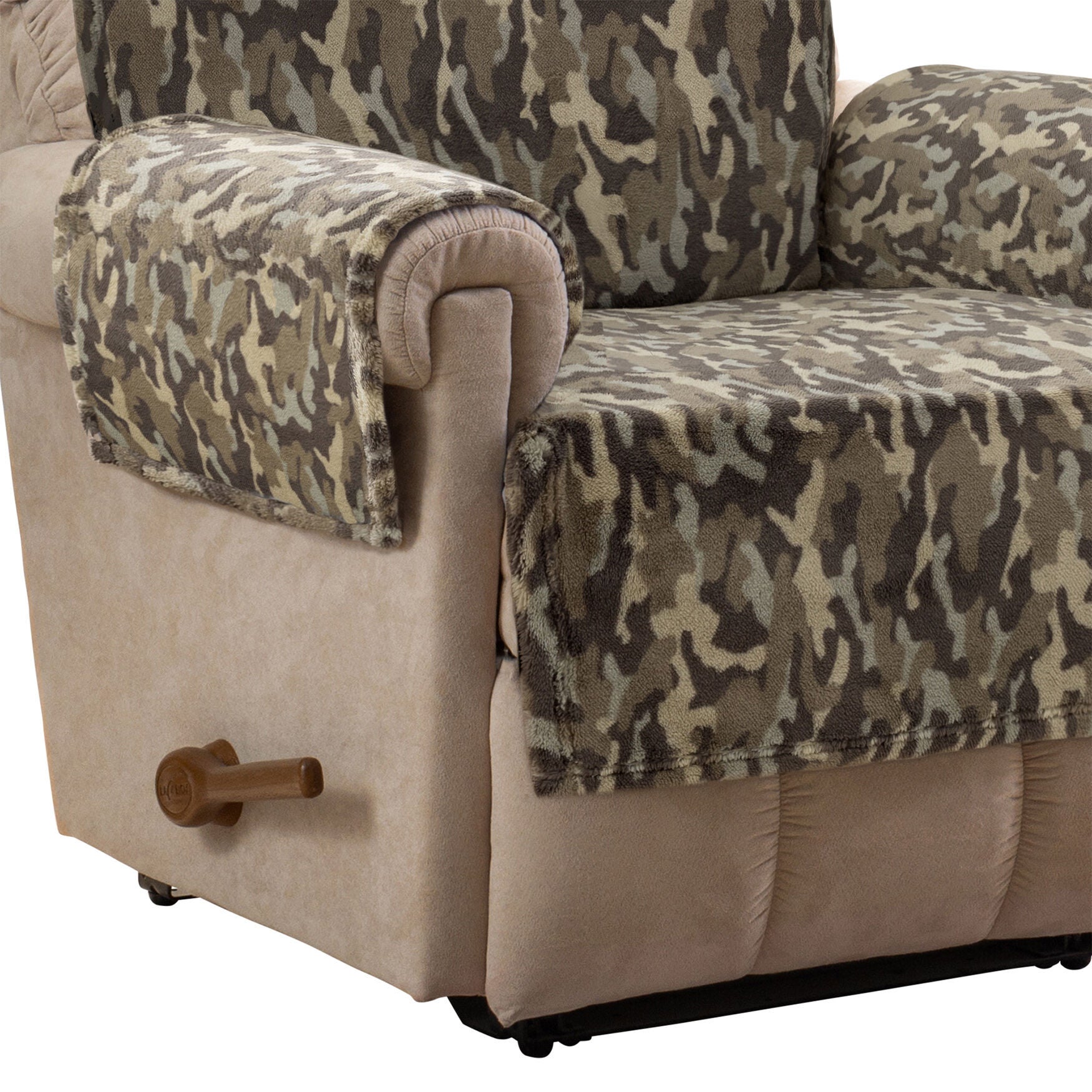 Camo Plush Recliner Furniture Cover, , alternate image number 2