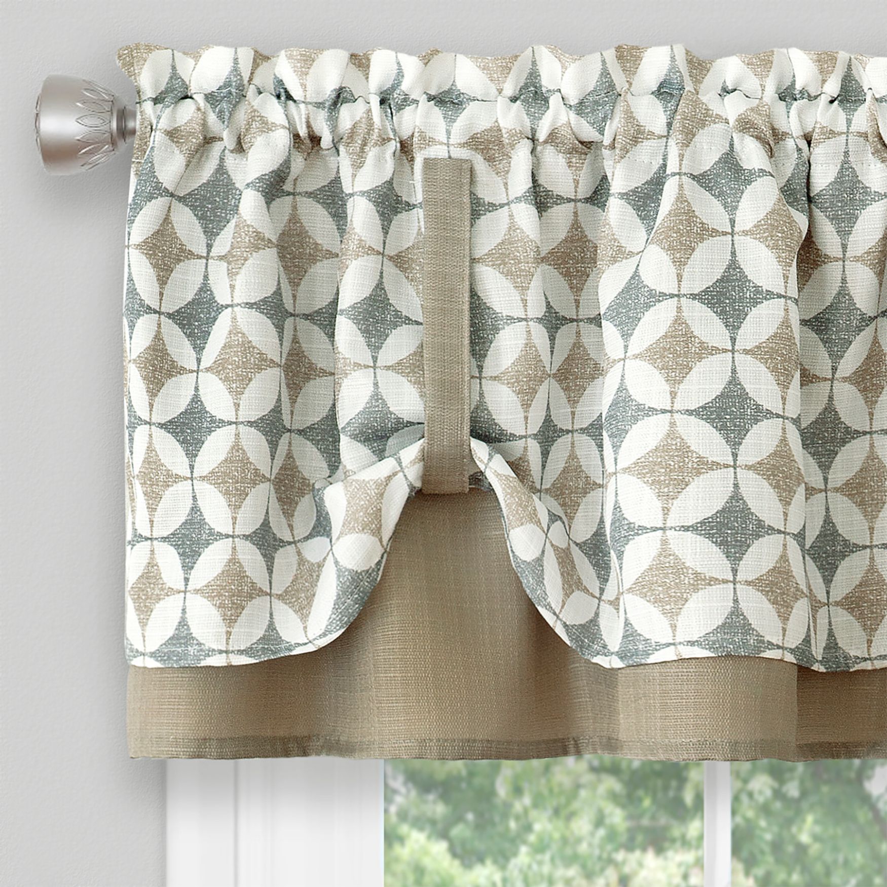 Callie Window Curtain Tier Pair and Valance Set - 58x24, , alternate image number 11