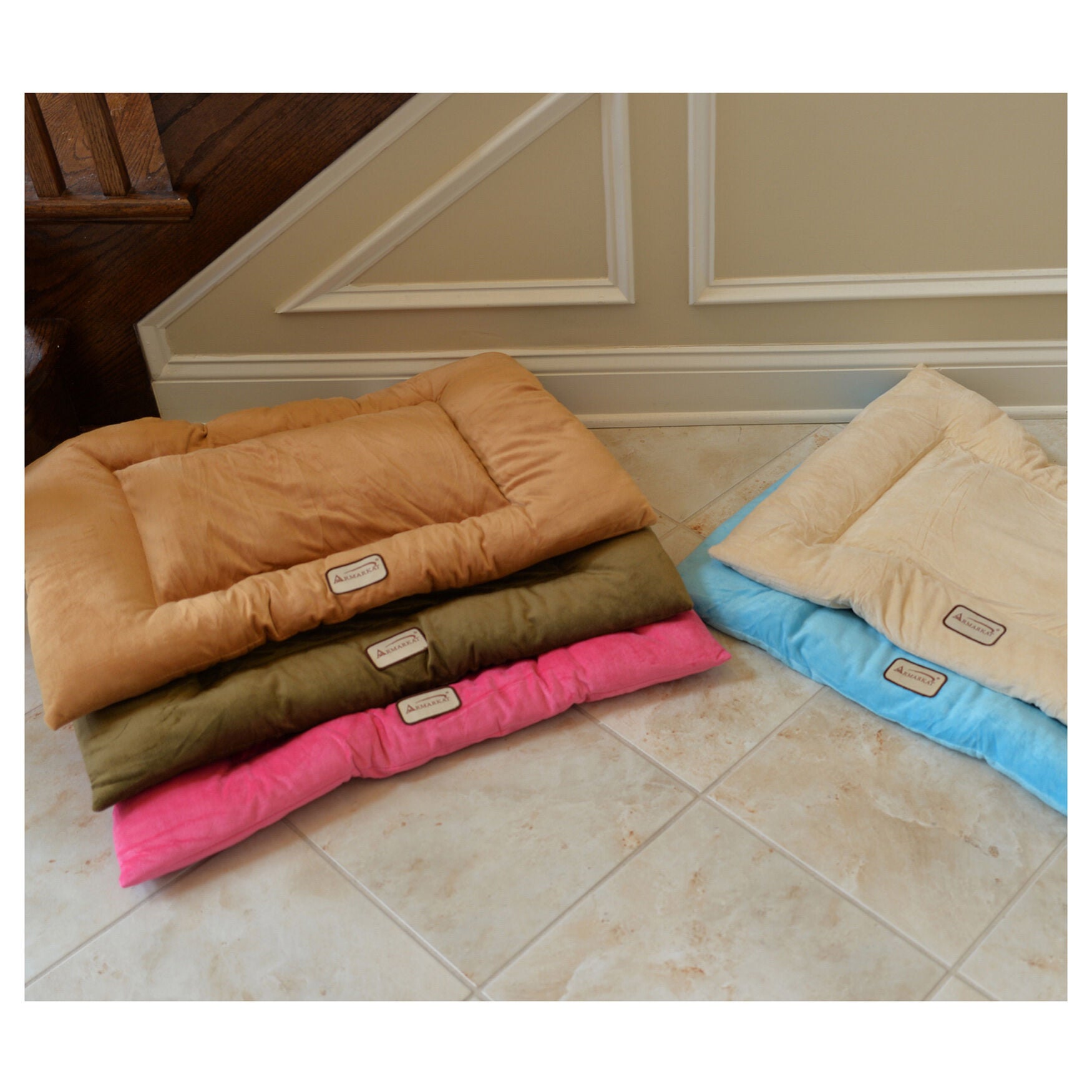 Pet Bed Mat, Dog Crate Soft Pad With Poly Fill Cushion, Large Earth Brown, , alternate image number 6