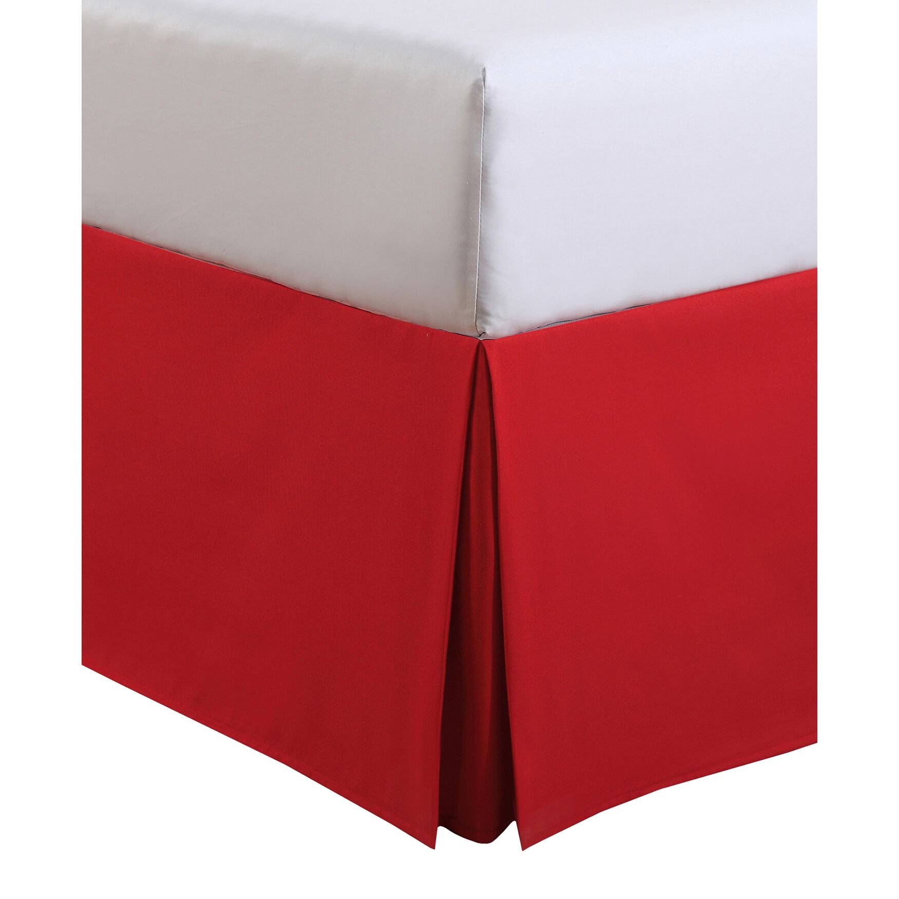 Luxury Hotel Kids Tailored 14 inches Drop Red Bed Skirt, , on-hover image number 1