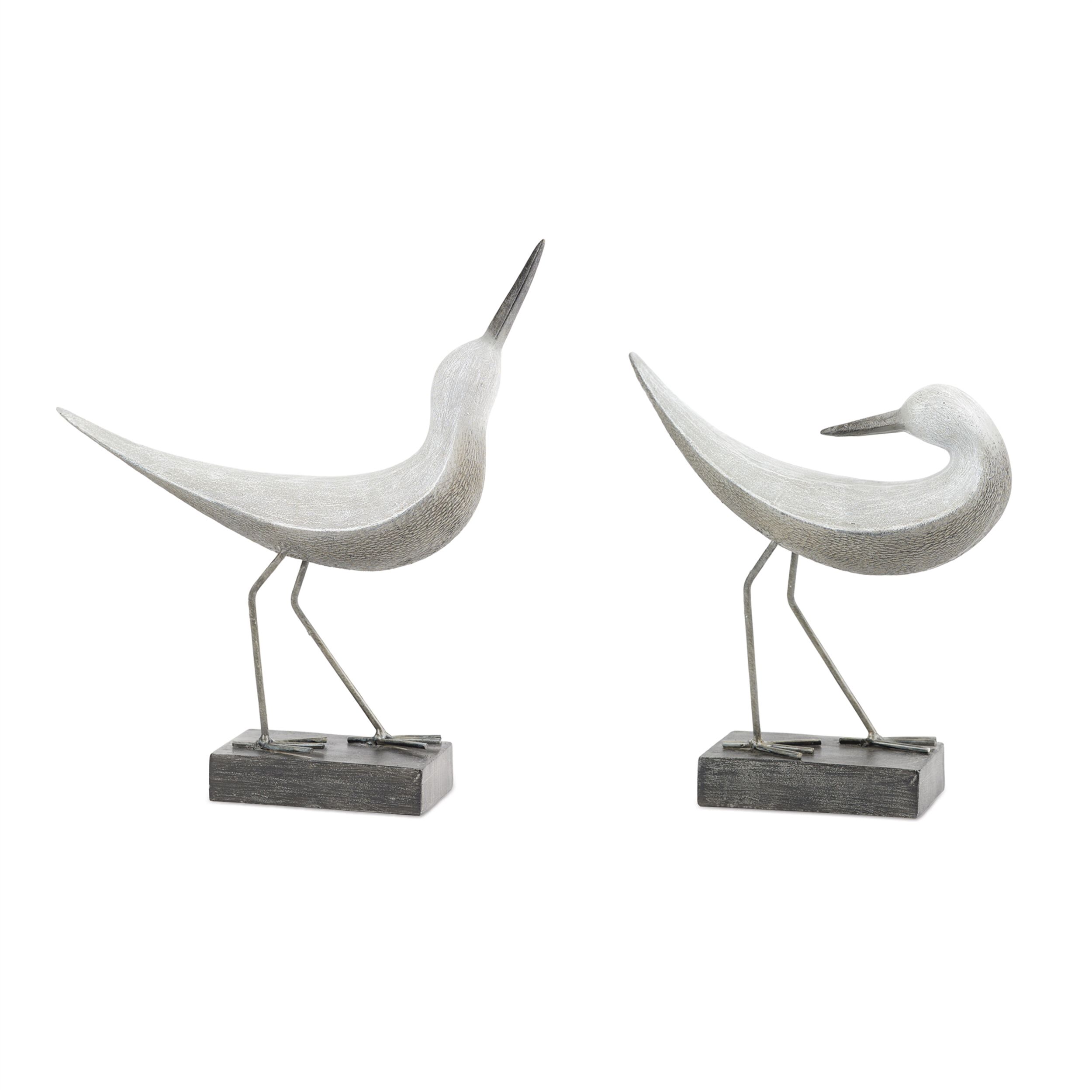 Modern Sea Bird Figurine Set of 2, WHITE, hi-res image number 0