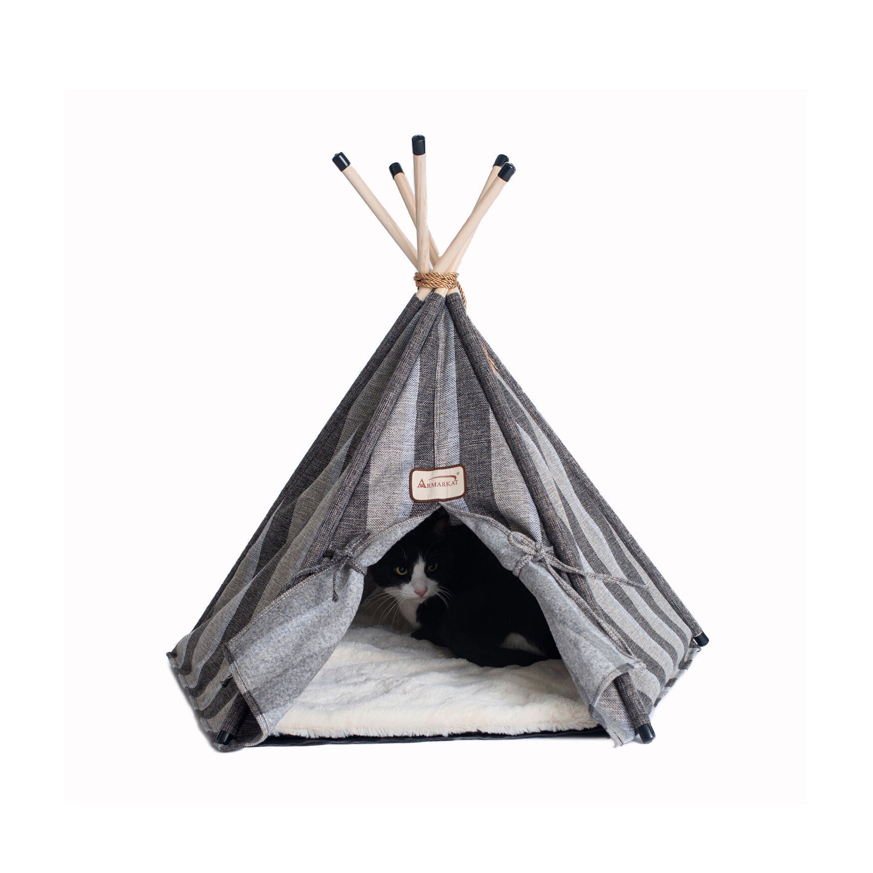 Striped Teepee Cat Dog Bed, , alternate image number 4