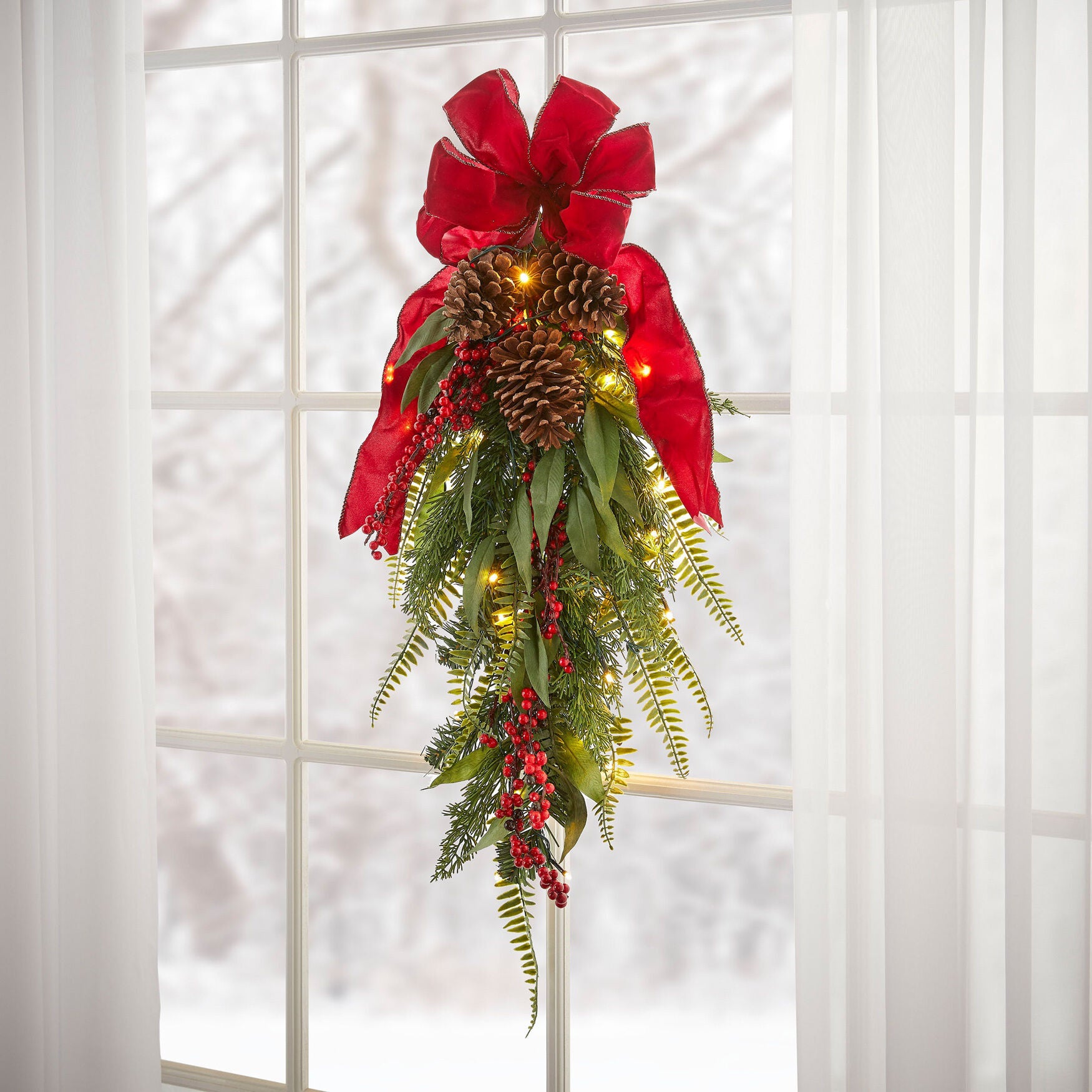 Pre-Lit Winterberry Hanging Swag, , alternate image number 2