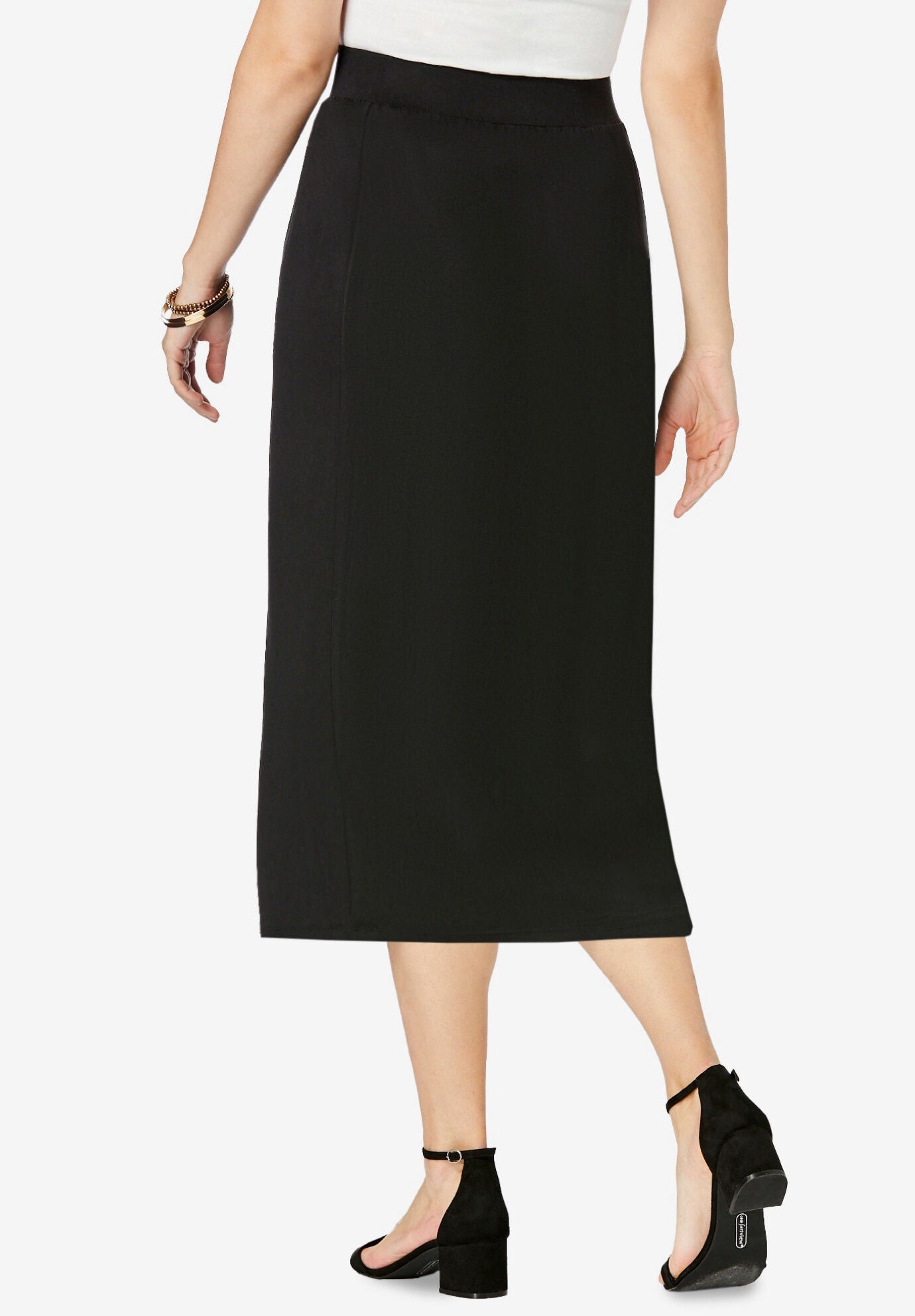 Everyday Knit Midi Skirt, BLACK, hi-res image number 0