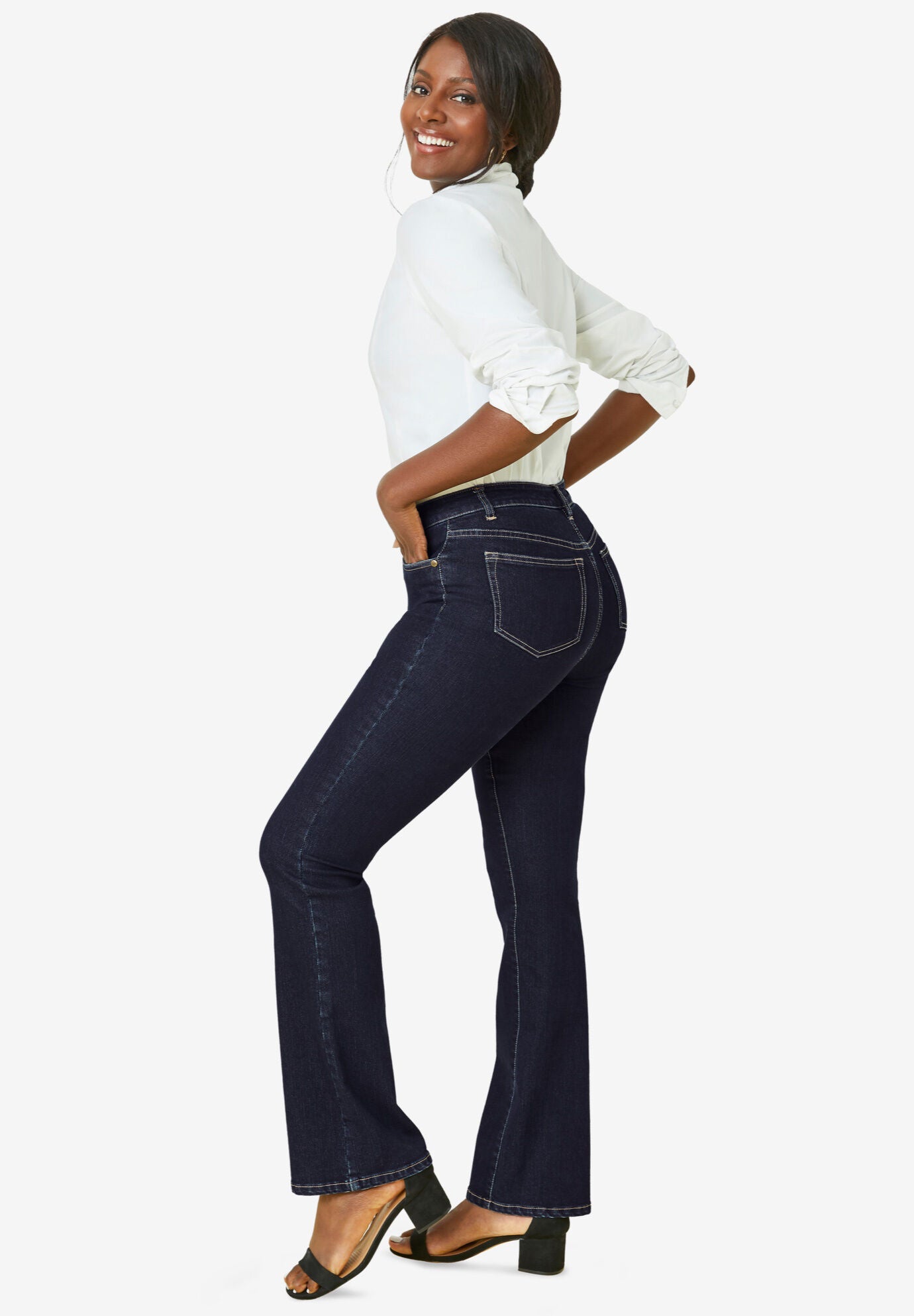 True Fit Stretch Denim Bootcut Jean, , alternate image number 2