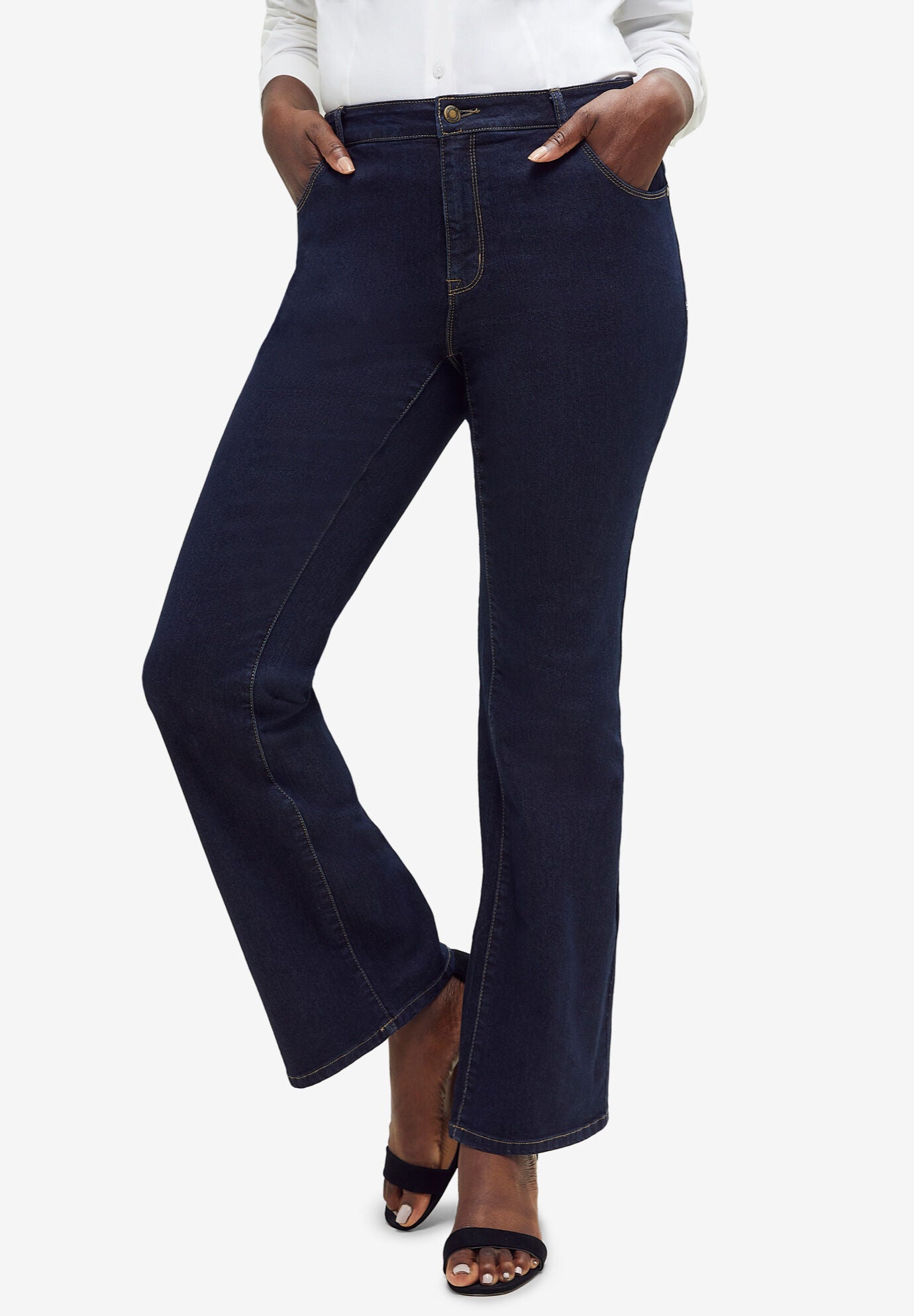 True Fit Stretch Denim Bootcut Jean, INDIGO, hi-res image number 0