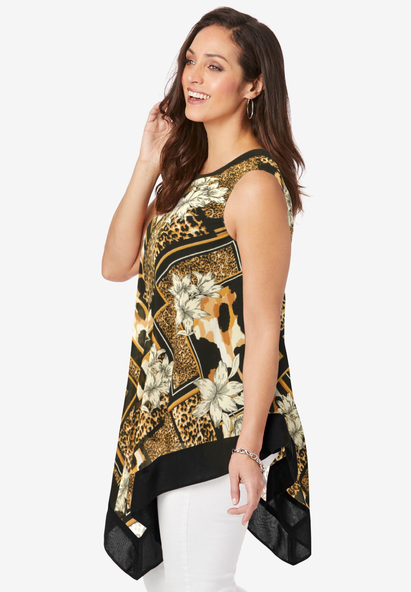 Handkerchief Hem Tunic, , alternate image number 2