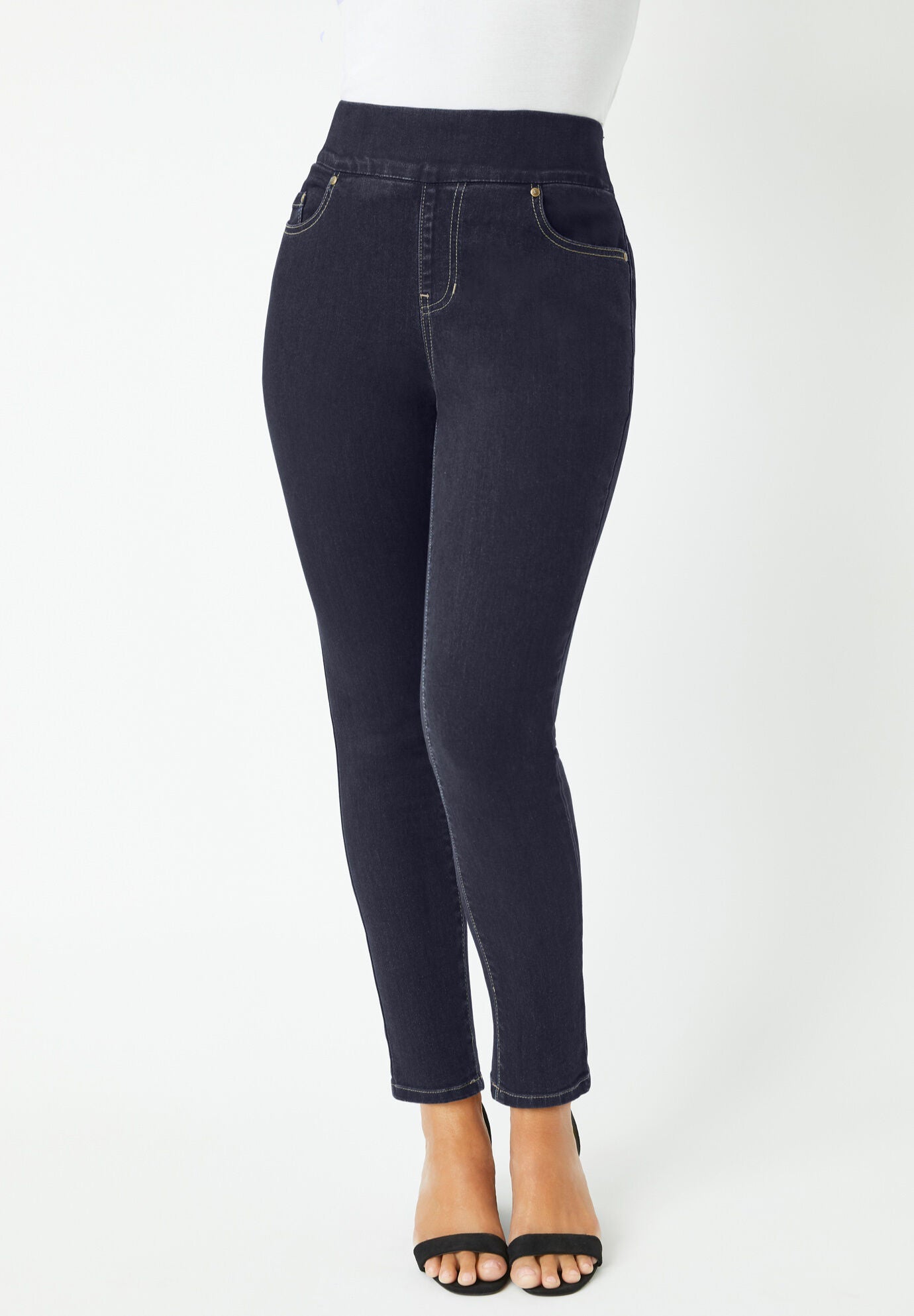 Comfort Waist Stretch Denim Skinny Jean, , alternate image number 4