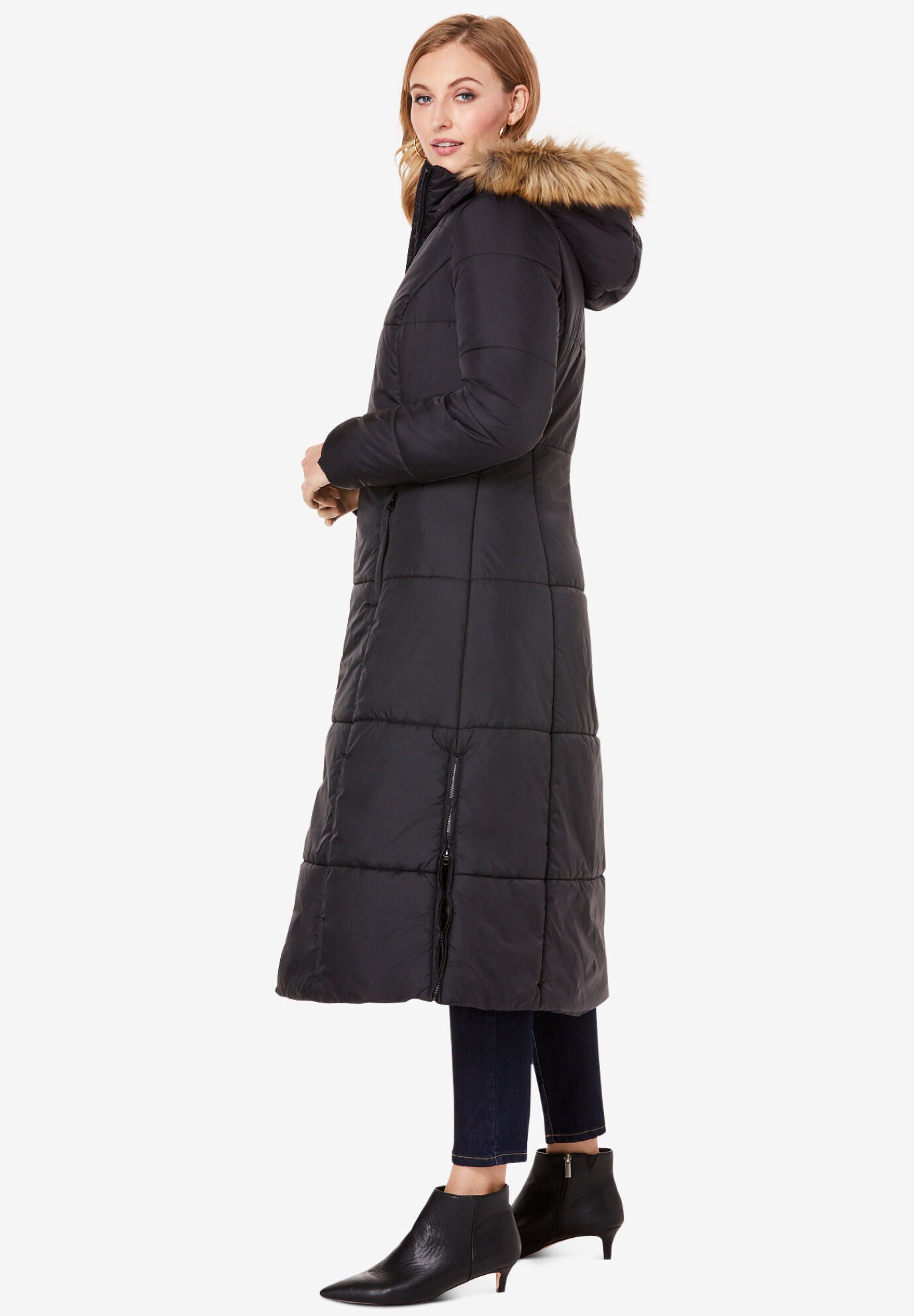 Long Puffer Coat, , alternate image number 2