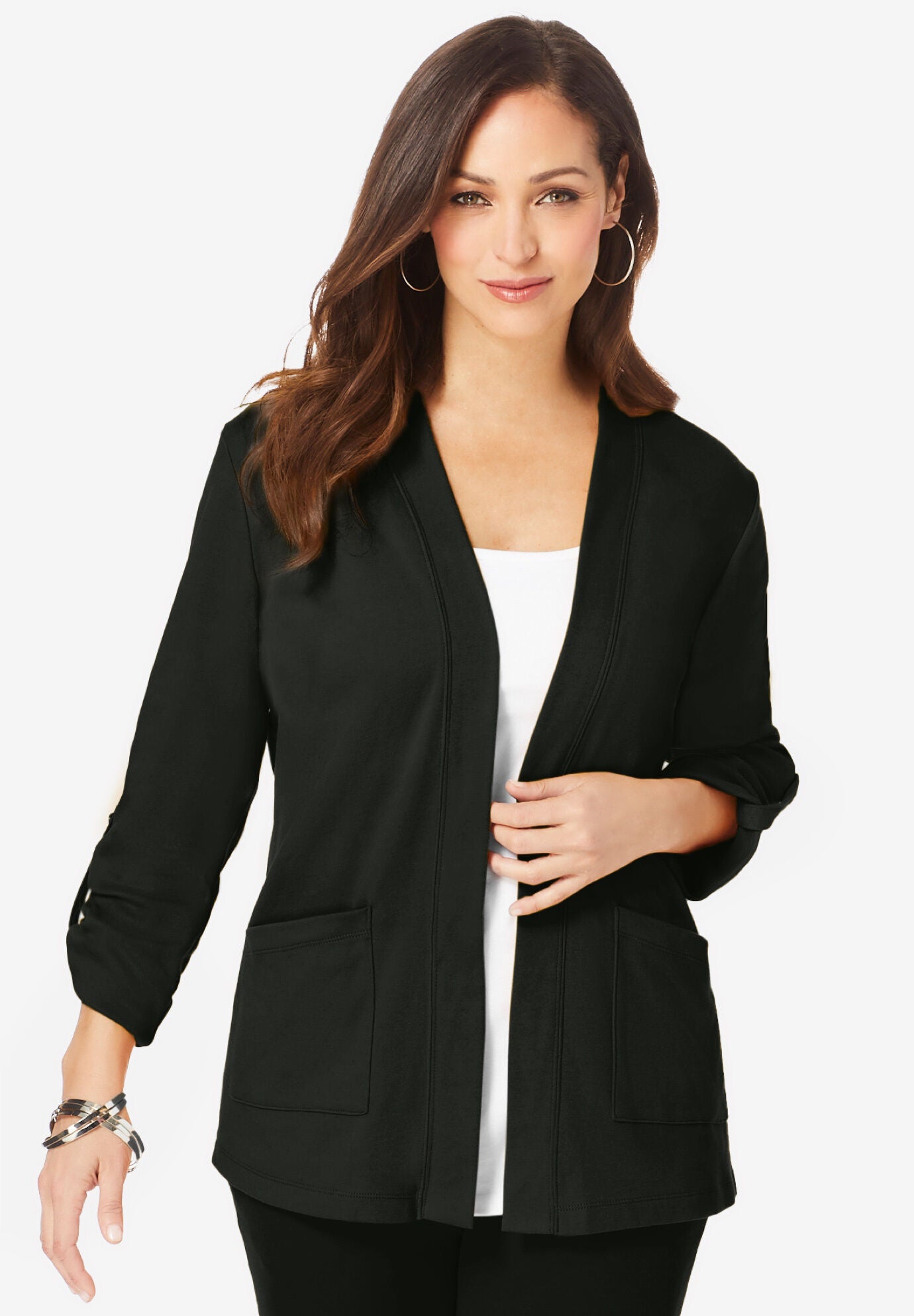 Soft-Ease Cardigan, BLACK, hi-res image number 0