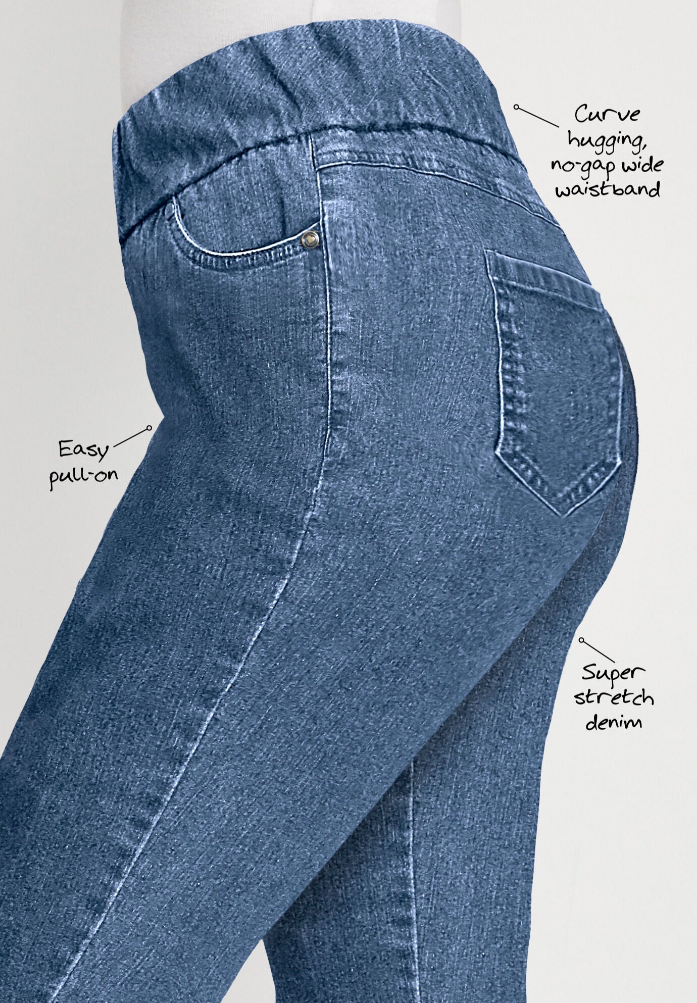 Comfort Waist Stretch Denim Skinny Jean, , alternate image number 3