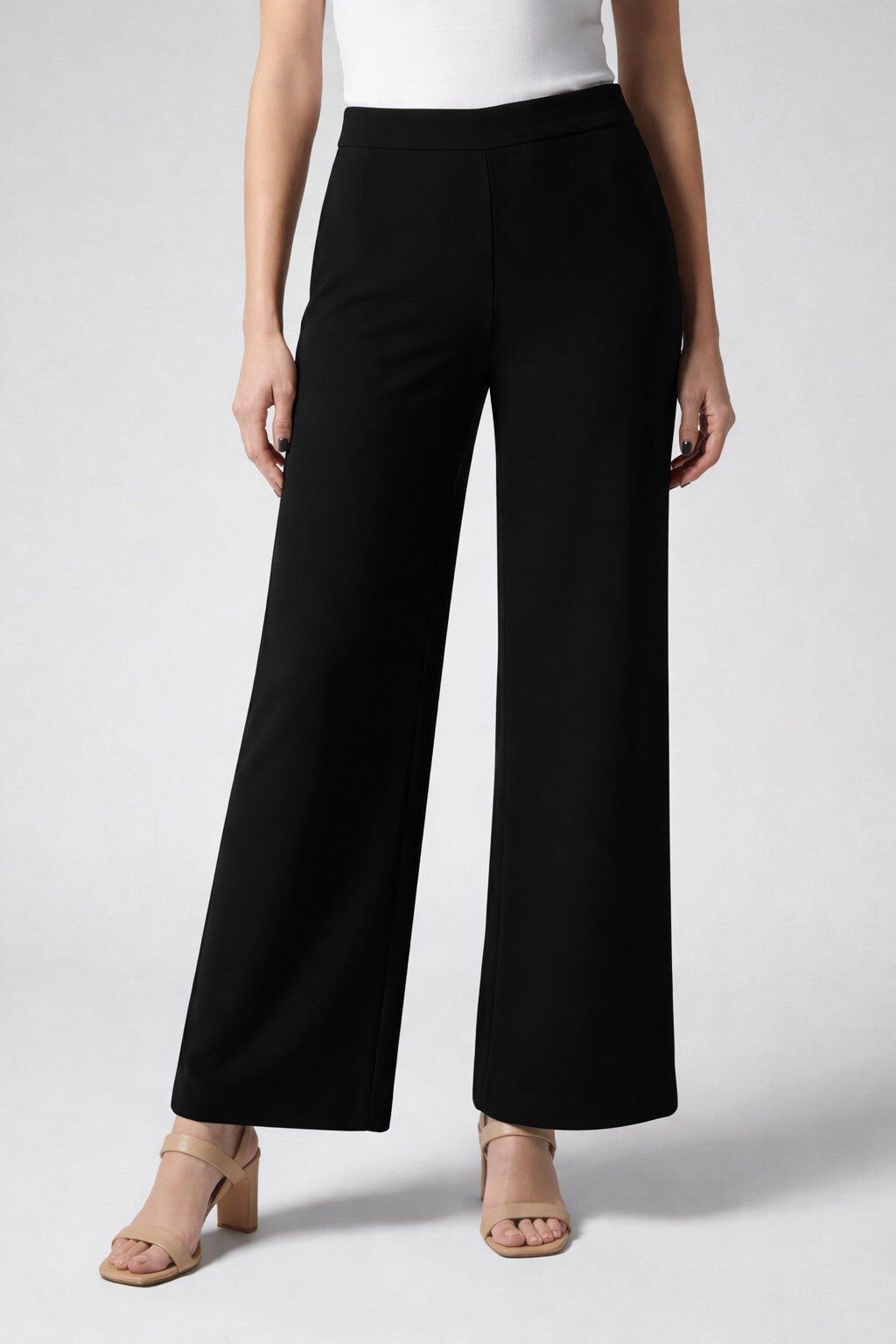 Stretch Knit Wide Leg Pant