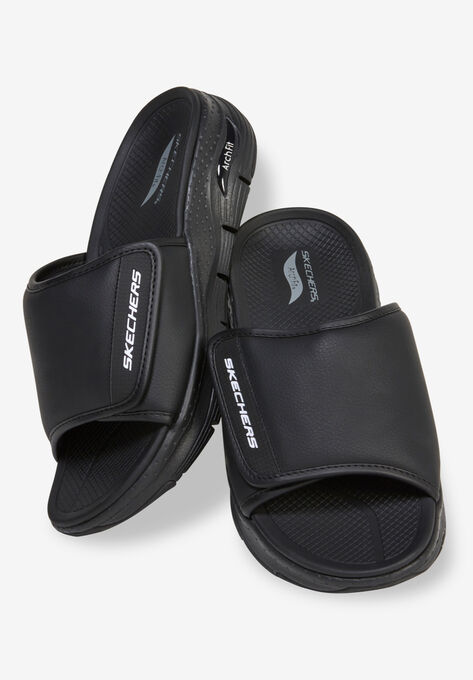 Skechers Arch Fit® Adjustable Strap Slides, BLACK, hi-res image number null