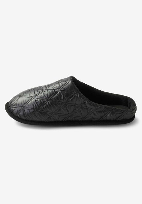 Nylon Quilted Fleece Lined Slide Slipper, , alternate image number null
