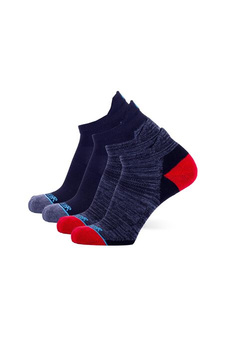 The Low-Cut 2-Pack Socks, BLACK RED, hi-res image number null