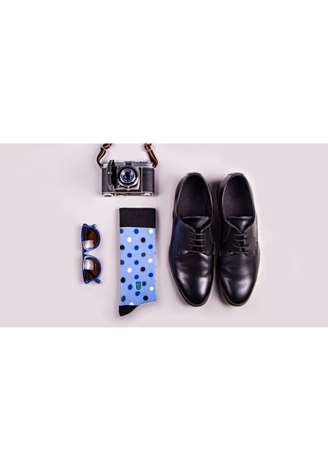 The Blue Danny (Blue Polka Dots) Socks, , alternate image number null